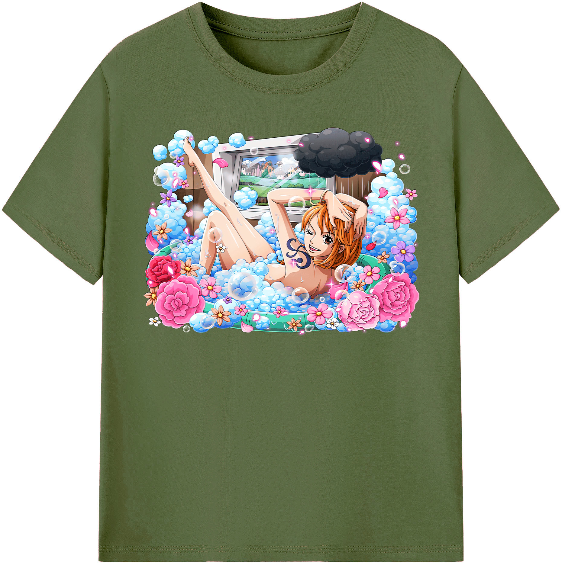 ワンピース ナミ ONE PIECE Nami 綿100％半袖Tシャツ（フロントプリント）